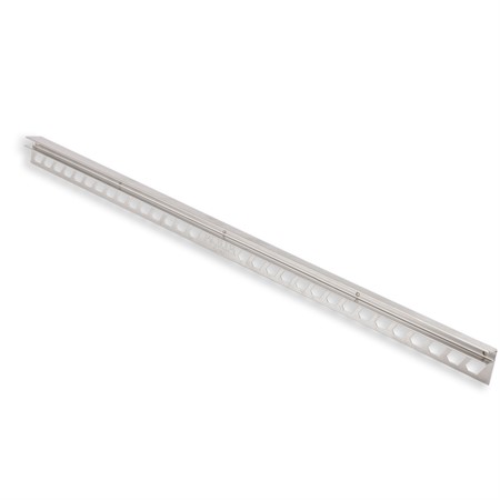 Fallist glasvägg vänster borstat rostfritt 34mm, 0,98m