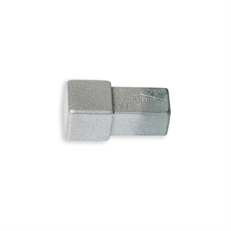 Hörndel kvadrat alu. silvermetallic 4,5mm