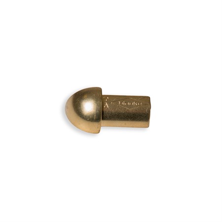 Hörndel kvartsrund alu. guldeloxerad blank 8mm