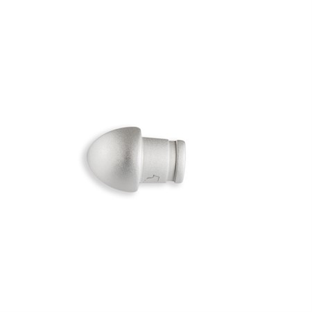 Hörndel kvartsrund alu. silvereloxerad matt 6mm