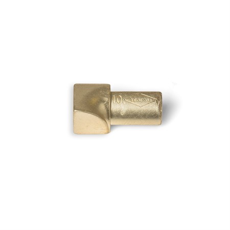 Innerhörndel kvartsrund alu. guldeloxerad blank 6mm