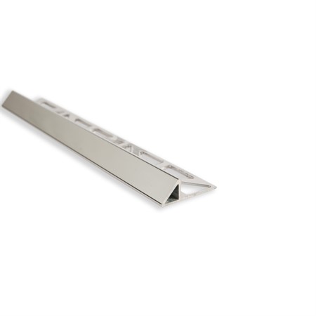 Kakellist 45° alu. silvereloxerad blank 14mm 2,5m